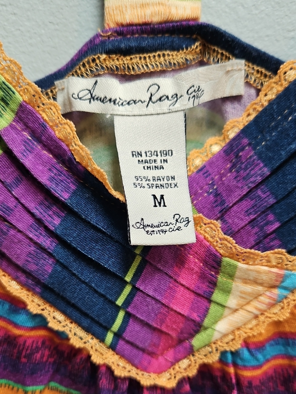 American Rag Colorful Striped Racerback Tank Top Medium - Picture 5 of 10